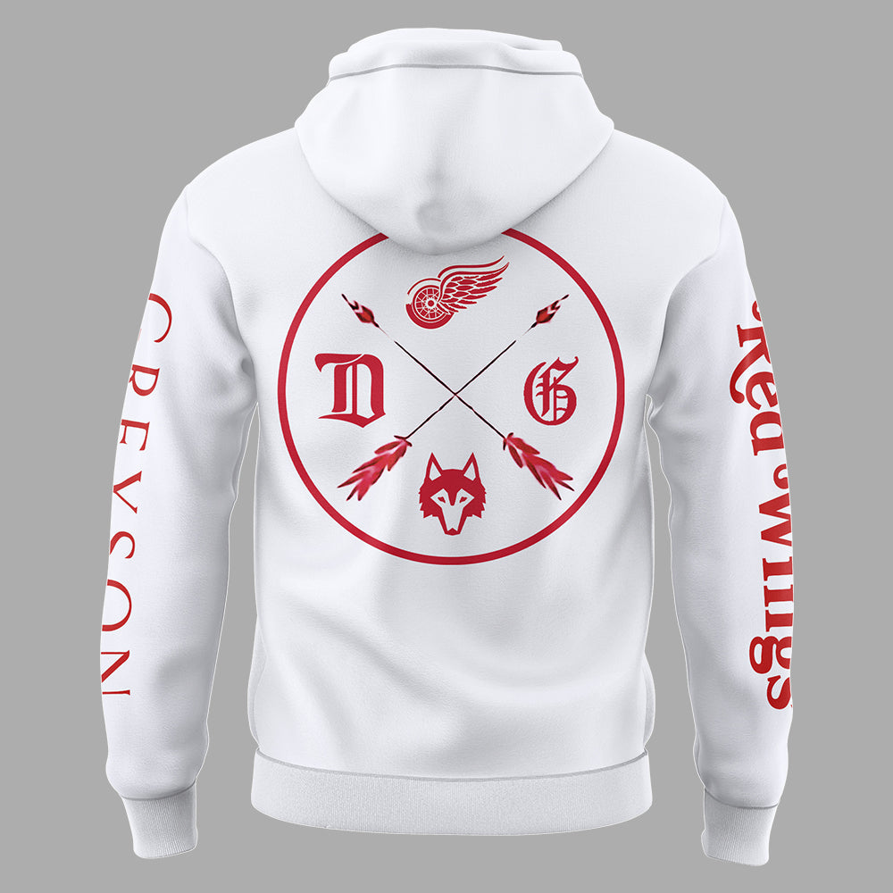 Greyson x Detroit Red Wings White Hoodie