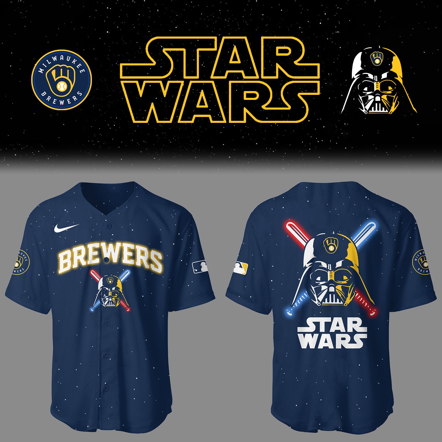 Brewers Baseball 2025 Limited "Brewers x Stars Wars" Navy Jersey-PU25031305