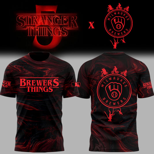 Limited Edition Brewers Baseball Stranger Things Night TShirt-PU25071721