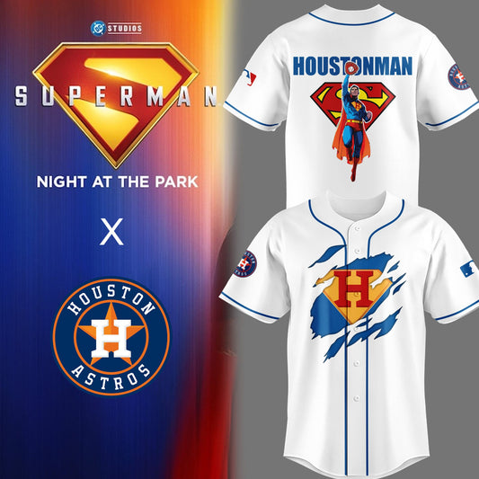 Limited Edition Astros Baseball Superman Night Jersey-PU25072804