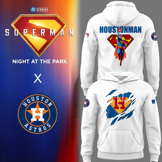 Limited Edition Astros Baseball Superman Night Hoodie-PU25072805