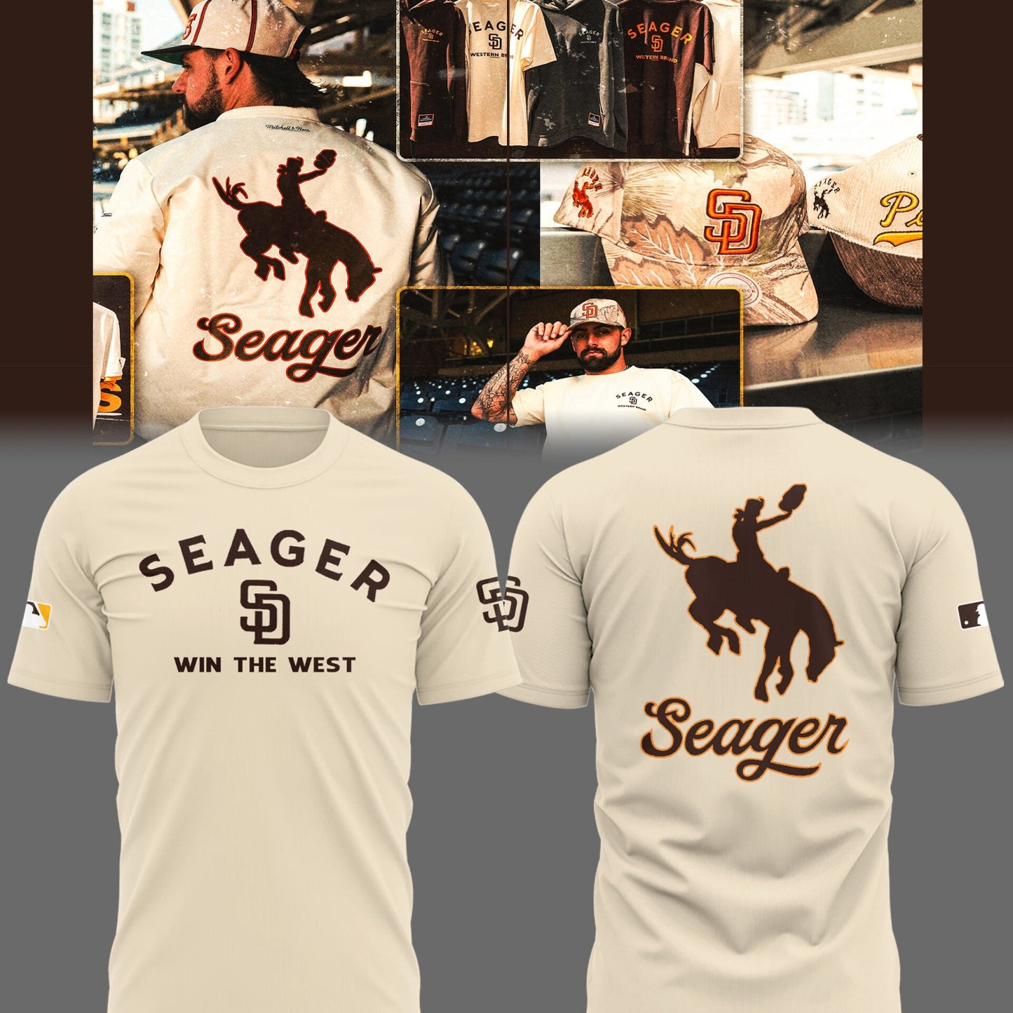 Limited Edition Padres Baseball x Seager T-Shirt