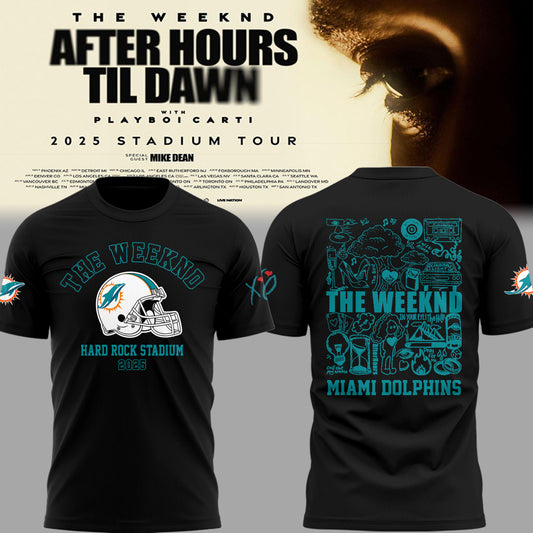 Limited Edition Dolphins Football ‘After Hours til Dawn Tour’ B TShirt-PU25081602