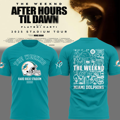 Limited Edition Dolphins Football ‘After Hours til Dawn Tour’ X TShirt-PU25081603