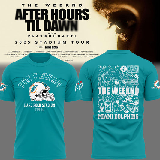 Limited Edition Dolphins Football ‘After Hours til Dawn Tour’ X TShirt-PU25081603