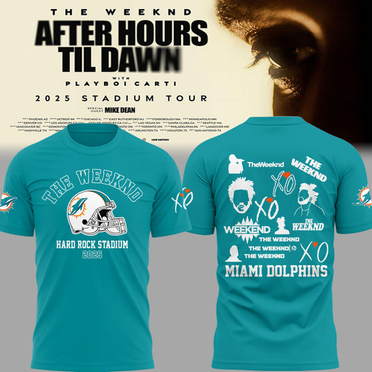 Limited Edition Dolphins Football ‘After Hours til Dawn Tour’ X TShirt-PU25081710