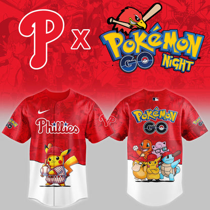 Philadelphia Phillies 2025 Pokémon GO Night Limited Jersey | SE30