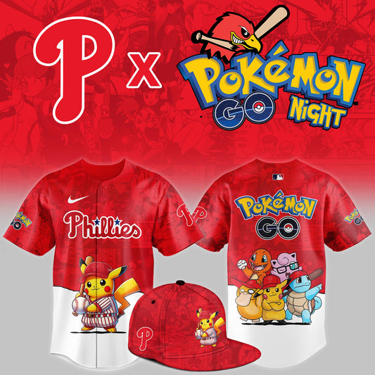 Philadelphia Phillies 2025 Pokémon GO Night Limited Jersey | SE30