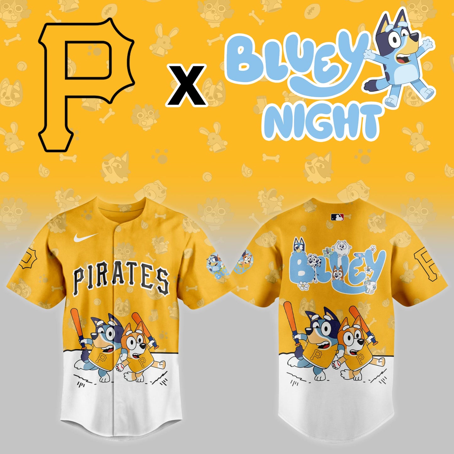 Pittsburgh Pirates 2025 Bluey Night Event Limited Jersey | OC28