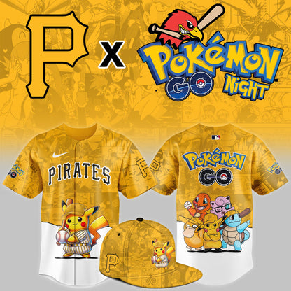 Pittsburgh Pirates 2025 Pokémon GO Night Limited Jersey | TJ60