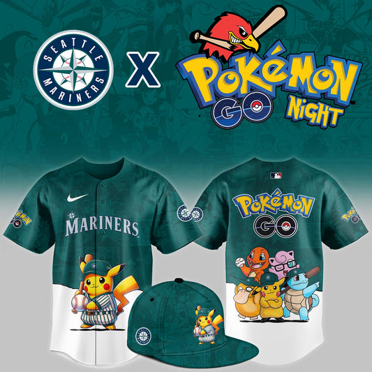 Seattle Mariners 2025 Pokémon GO Night Limited Jersey | FN38