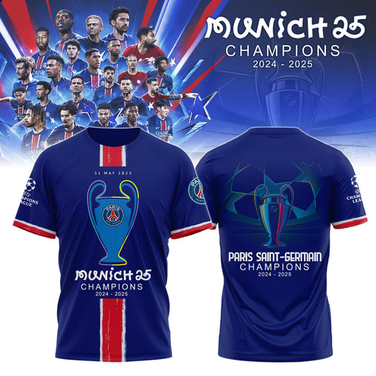 _Paris Saint-Germain F.C Champions League Winner 2025 T.Shirt #2