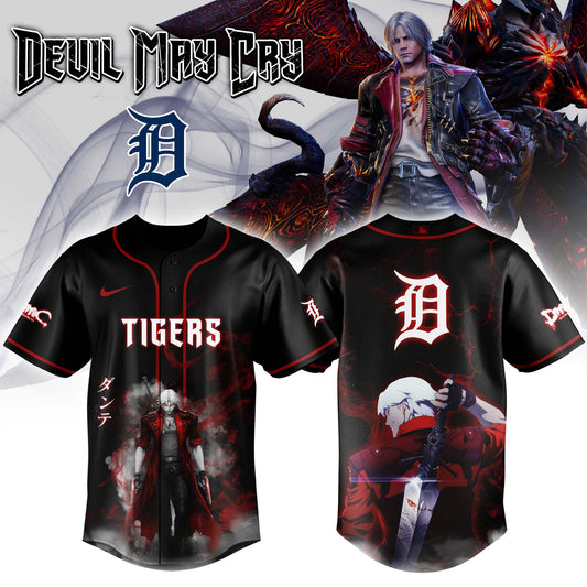 Detroit Tigers x Dante Devil May Cry Baseball Jersey Game Night 2025 Editons Limited | DN19