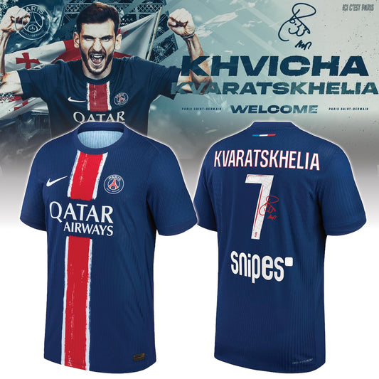 . PSG Dri.FIT ADV Home Match Shirt 2024.25 with Kvaratskhelia Signature