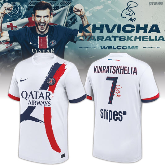 .PSG Dri.FIT ADV Away Match Shirt 2024.25 with Kvaratskhelia Signature