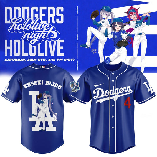 Los Angeles Dodgers Baseball Jersey - Hololive Night Biboo Jersey 2025