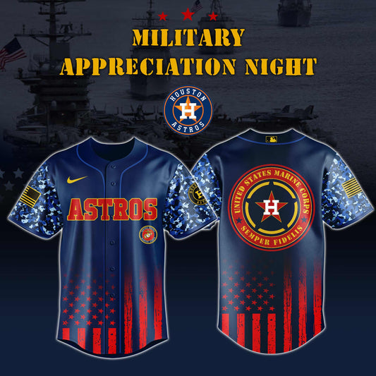 _Houston Astros MLB x Marine Corps Military Appreciation Night Jersey Editions Limited 2025 V3