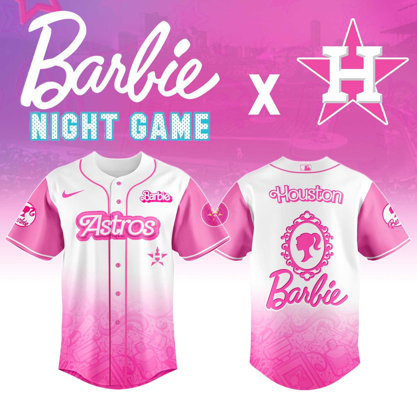 .    Houston    Astros MLB x Barbie Night Game Limited Edition Jersey 2025