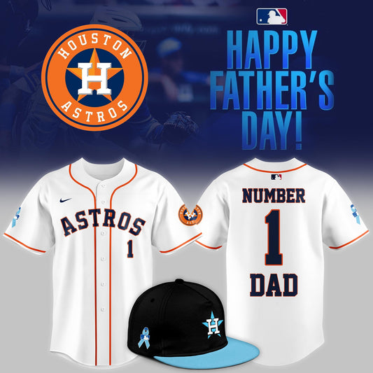 Houston Astros 2025 Fathers Day Number 1 Dad Limited Jersey