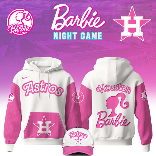 Houston Astros MLB x Barbie Night Game Limited Edition Hoodie 2025 | AB91