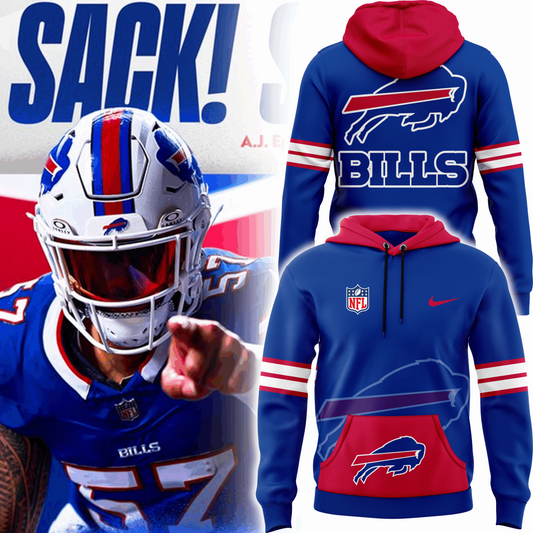 Men’s Blue Buffalo Bills Alternate Helmet Pullover 2024 Hoodie