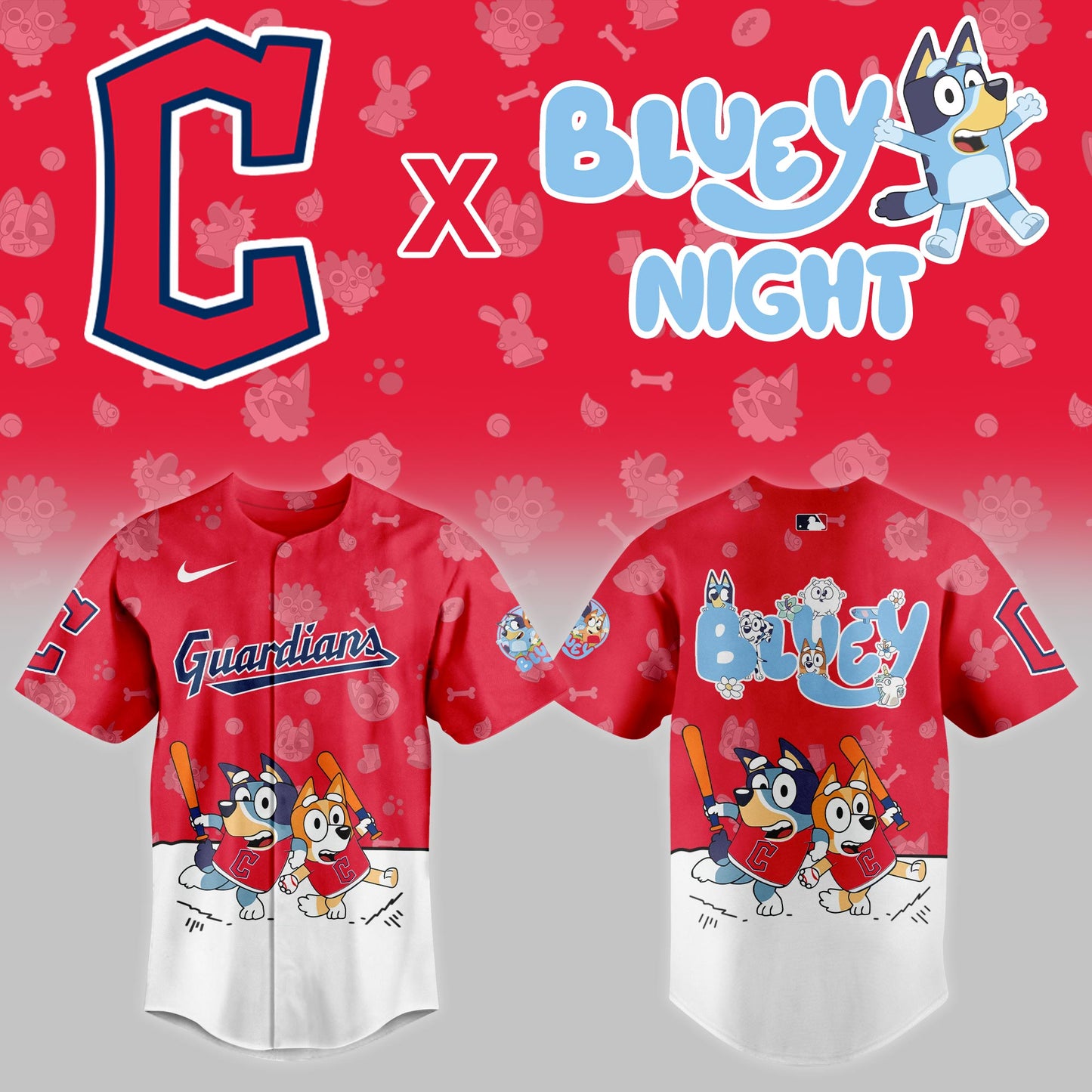 Cleveland Guardians 2025 Bluey Night Game Limited Jersey | UH17