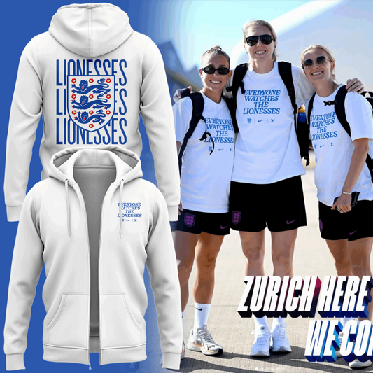 Limited Edition Everyone Watches The Lionesses Zip Hoodie 2025