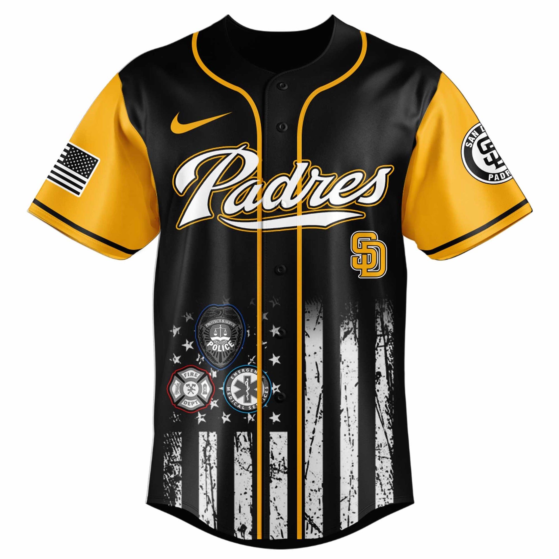 .  San Diego Padres MLB x First Responders Night Jersey Limited Edition