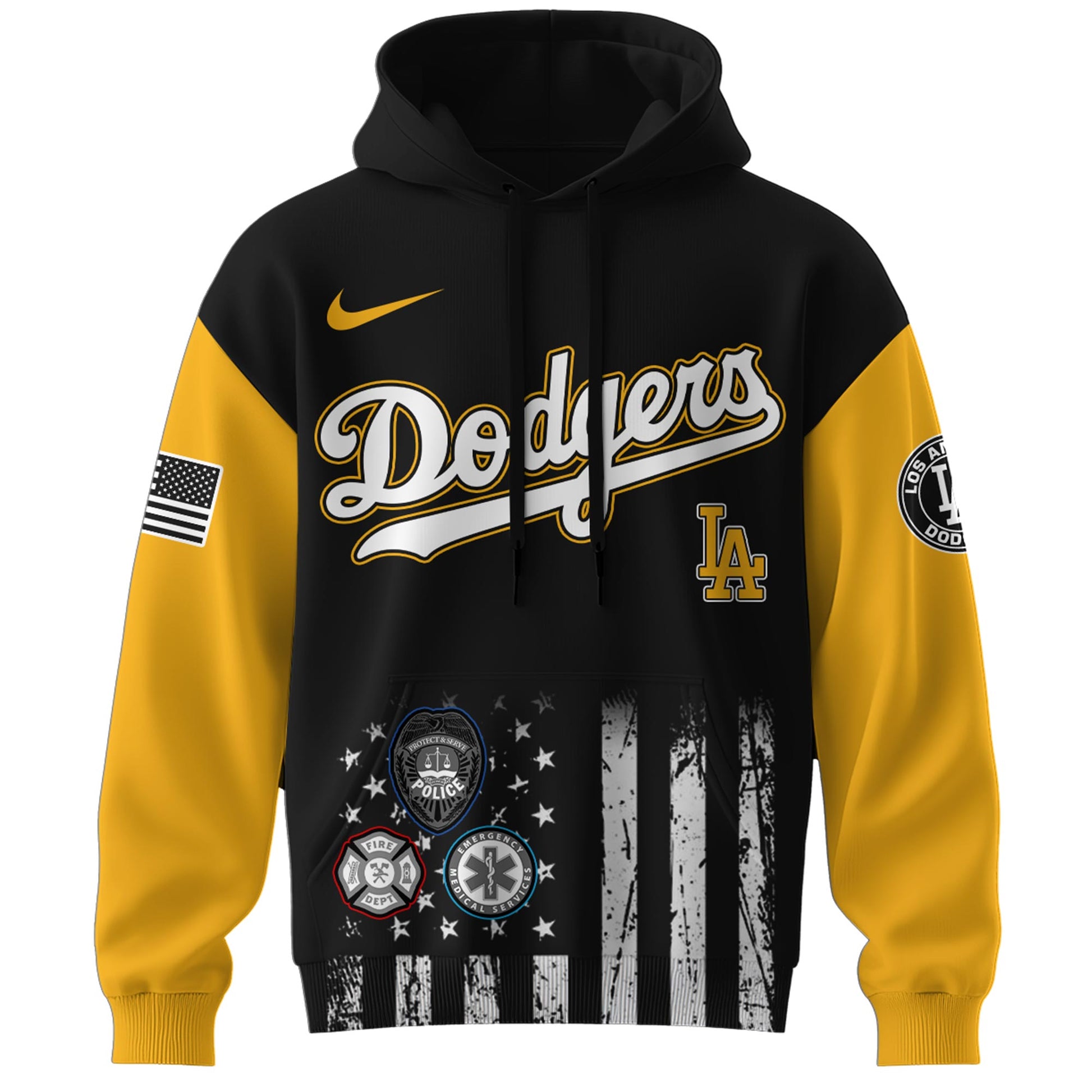 .    Los Angeles Dodgers MLB x First Responders Hoodie Jersey Limited Edition