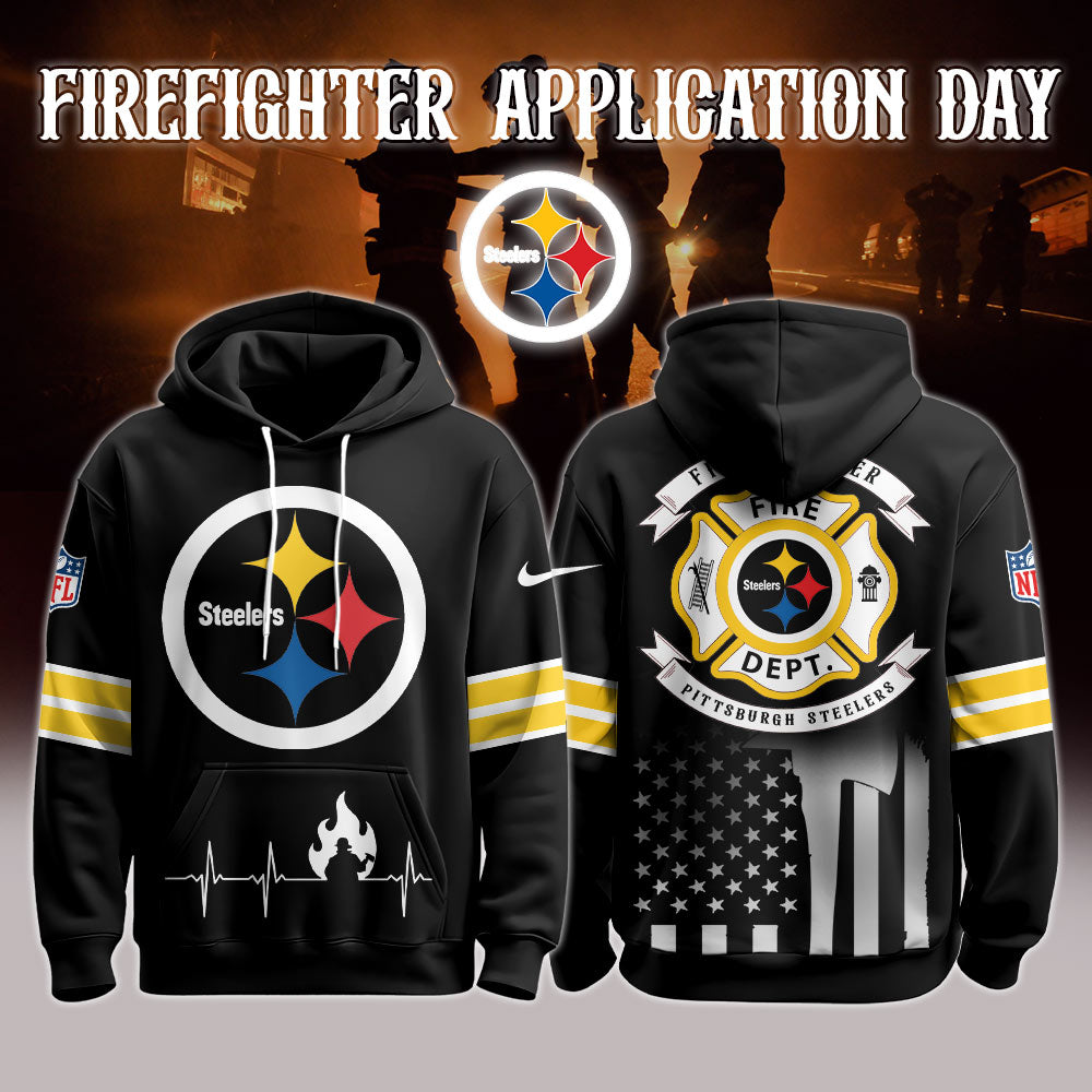 Pittsburgh Steelers x Firefighter Appreciation Night Game Hoodie