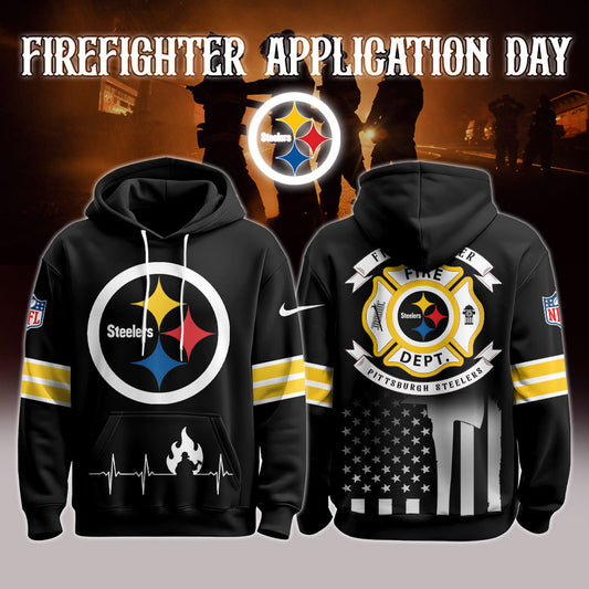 Pittsburgh Steelers x Firefighter Appreciation Night Game Hoodie