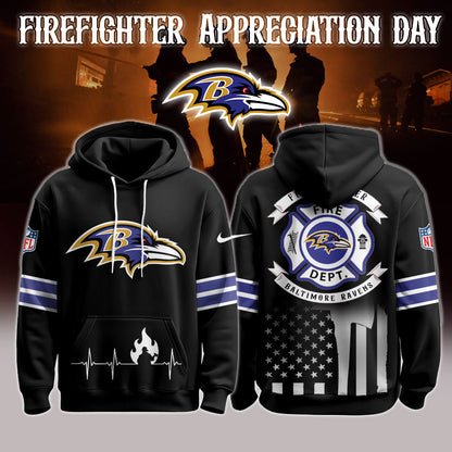 Baltimore Ravens x Firefighter Appreciation Night Game Hoodie
