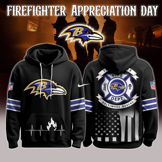 Baltimore Ravens x Firefighter Appreciation Night Game Hoodie