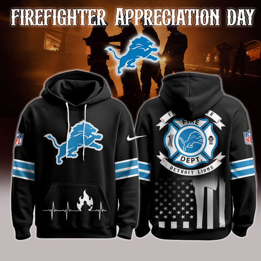 Detroit Lions x Firefighter Appreciation Night Game Hoodie