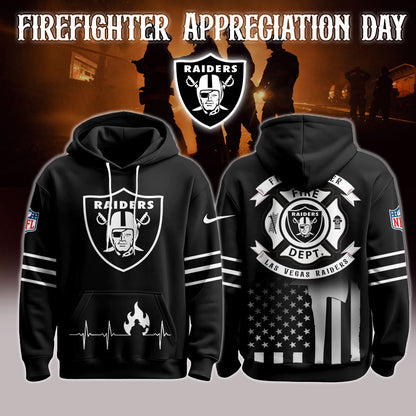 Las Vegas Raiders x Firefighter Appreciation Night Game Hoodie