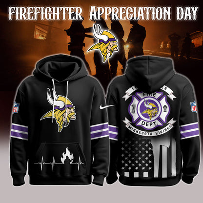 Minnesota Vikings x Firefighter Appreciation Night Game Hoodie