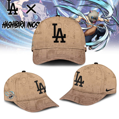 LA Dodgers vs Demon Slayer Hashibira Inosuke T-Shirt