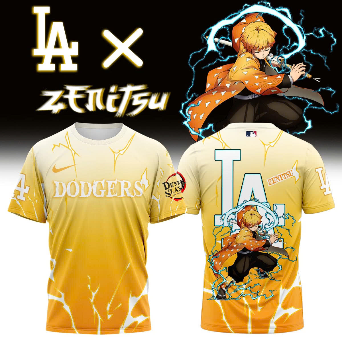 LA vs Demon slayer Agatsuma Zenitsu T-Shirt
