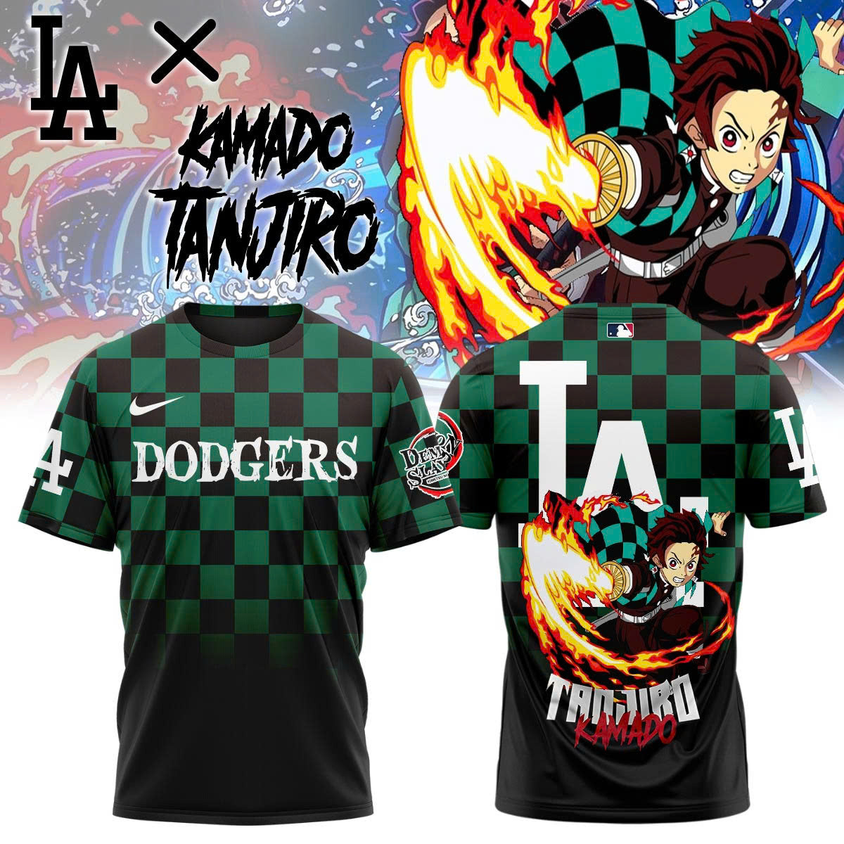 LA vs Demon slayer Kamado Tanjiro T-Shirt