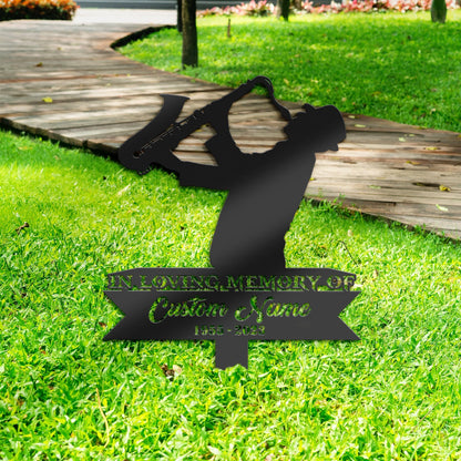 Personalized Saxophone player Jazz musician Memorial Stake, Metal Stake, Sympathy Sign, Grave Marker, Remembrance Stake
