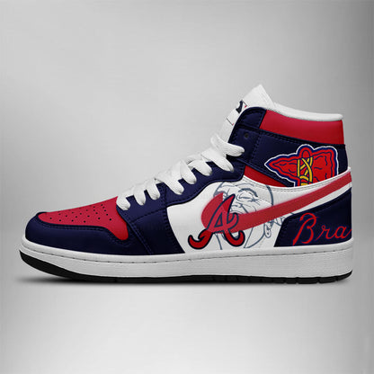 Atlanta braves High Top Air JD1 Sneaker