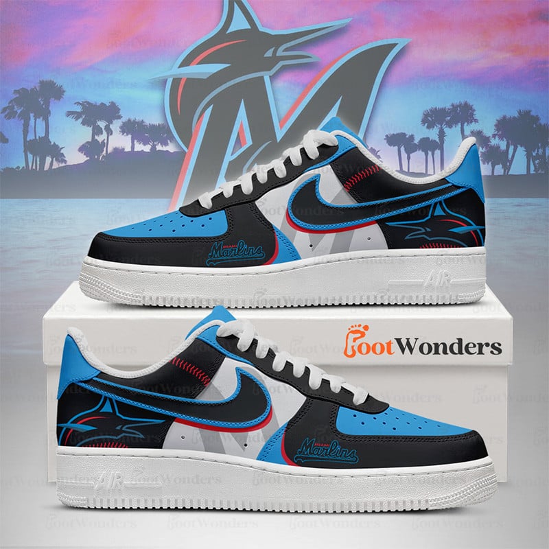 Miami Marlins Low Top Air AF1 Sneaker