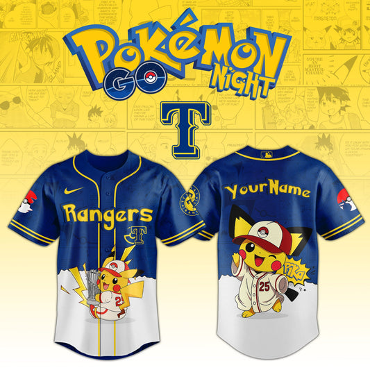 Texas Rangers V2 × Pokémon GO Night 2025 Limited Edition Jersey