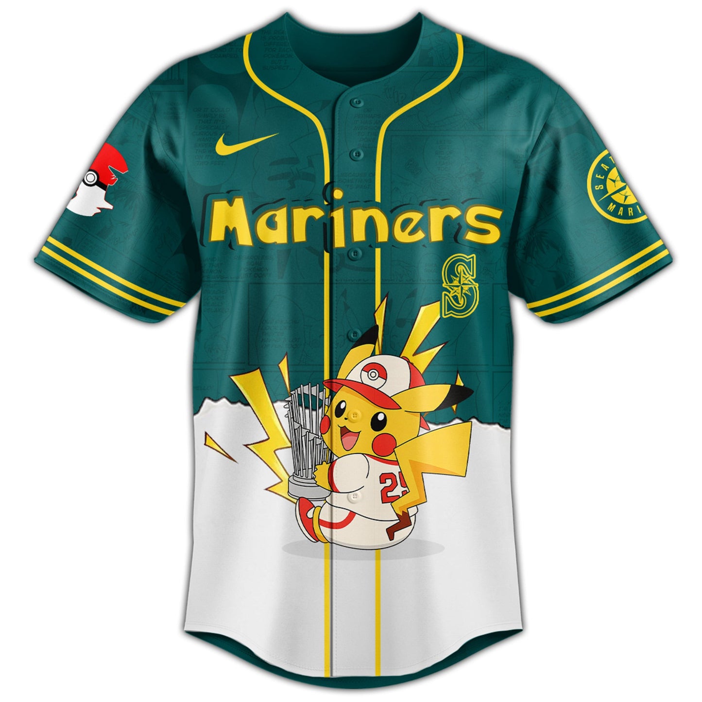 Seattle Mariners V2 × Pokémon GO Night 2025 Limited Edition Jersey