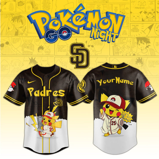 San Diego Padres V2 × Pokémon GO Night 2025 Limited Edition Jersey