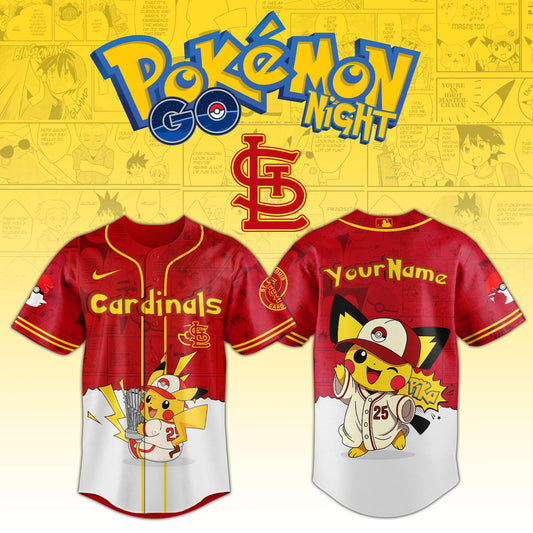 St Louis Cardinals V2 × Pokémon GO Night 2025 Limited Edition Jersey