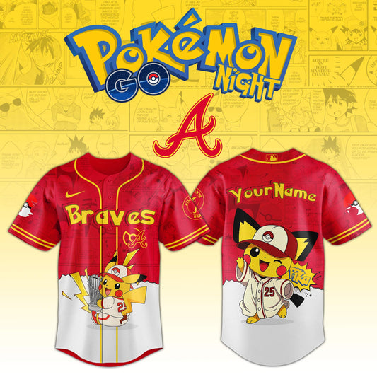 Atlanta Braves V2 × Pokémon GO Night 2025 Limited Edition Jersey