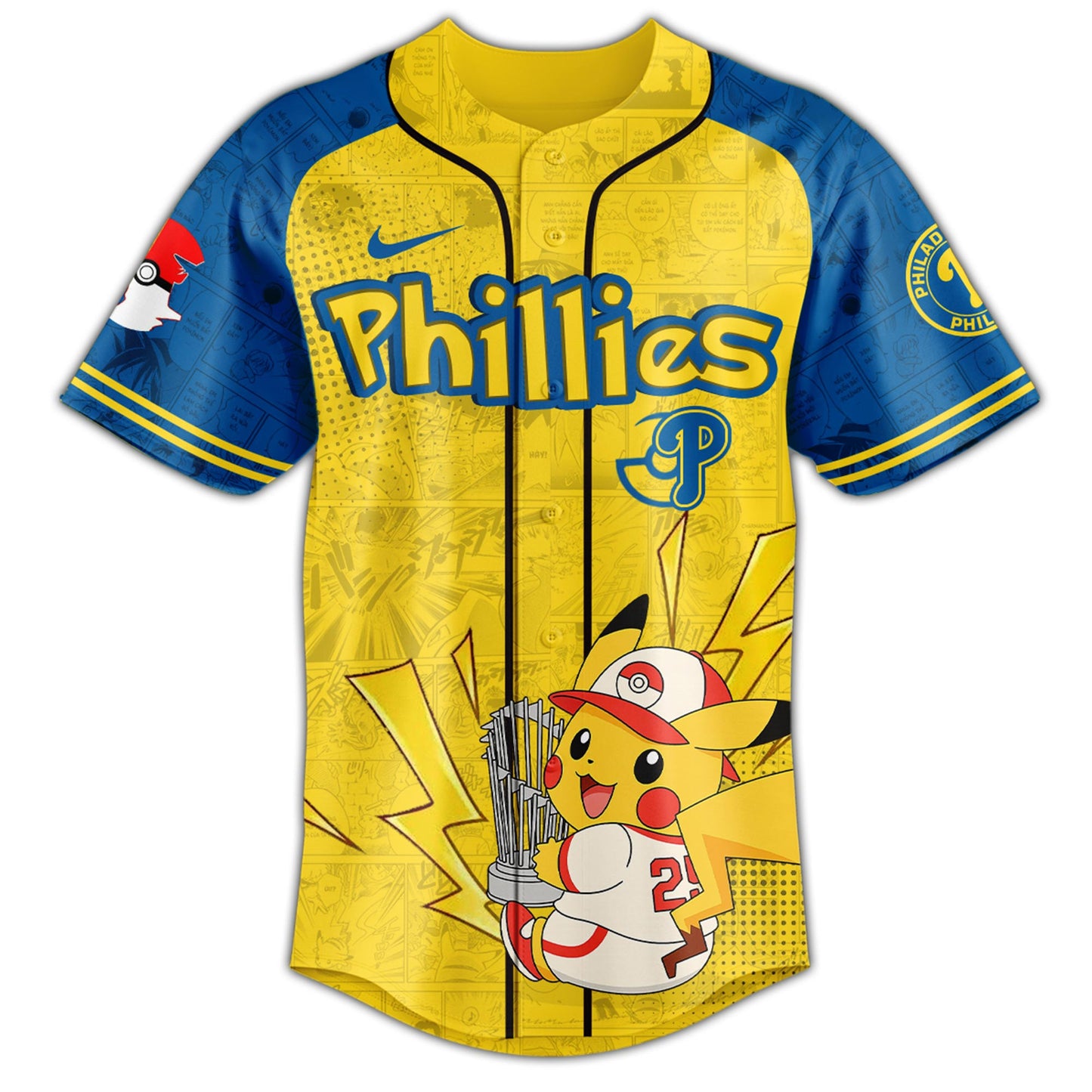 Philadelphia Phillies MLB × Pokémon GO Night 2025 Limited Edition Jersey