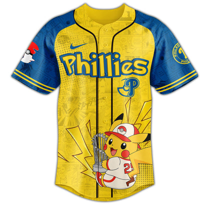 Philadelphia Phillies MLB × Pokémon GO Night 2025 Limited Edition Jersey