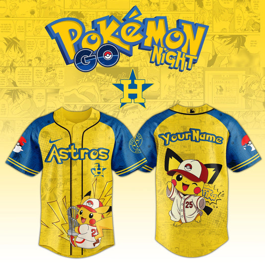 Houston Astros × Pokémon GO Night 2025 Limited Edition Jersey